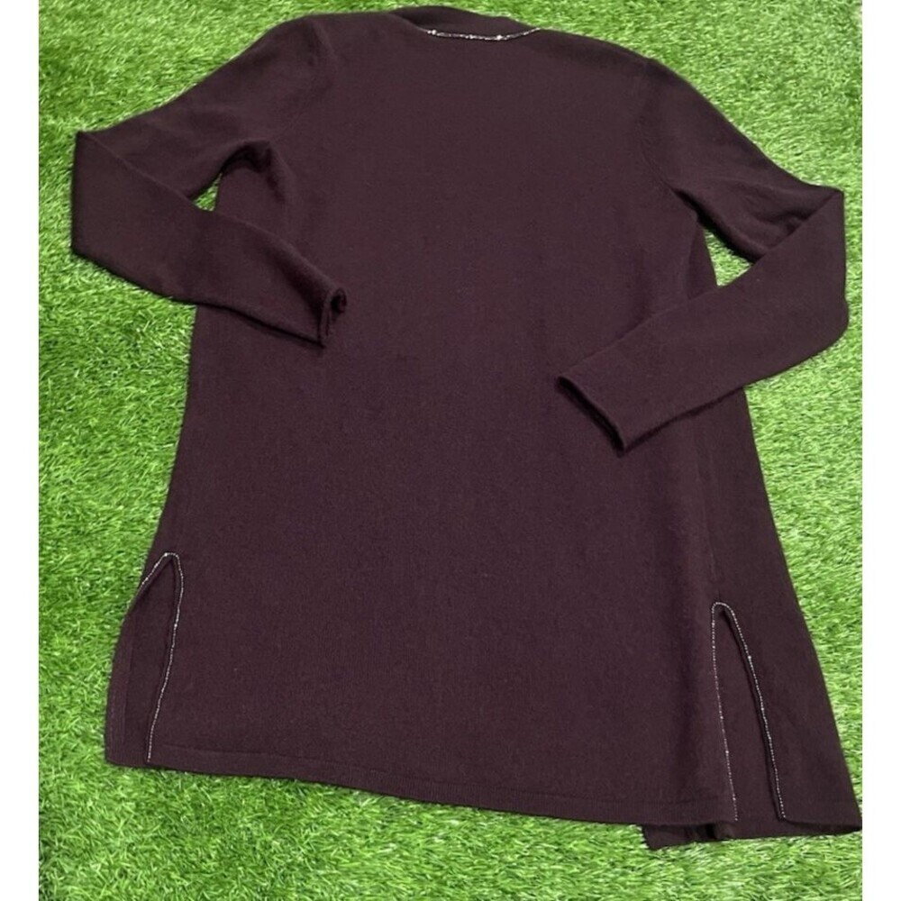 Neiman Marcus The Cashmere Collection  Open Cardigan Sparkle Beaded Sweater sz S - Picture 8 of 8
